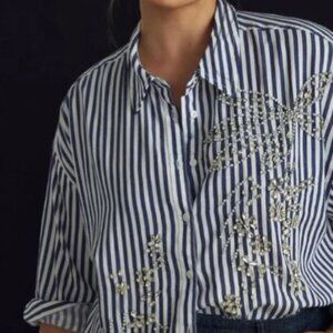 Maeve by Anthropologie The Bennet Buttondown shirt, 100% cotton, Size LP
